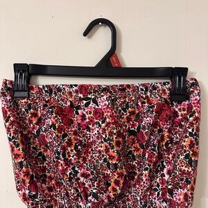 Topshop Floral Multicolor Women's Tube Top